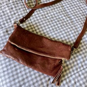 Parker Clay Leather Crossbody Purse B91